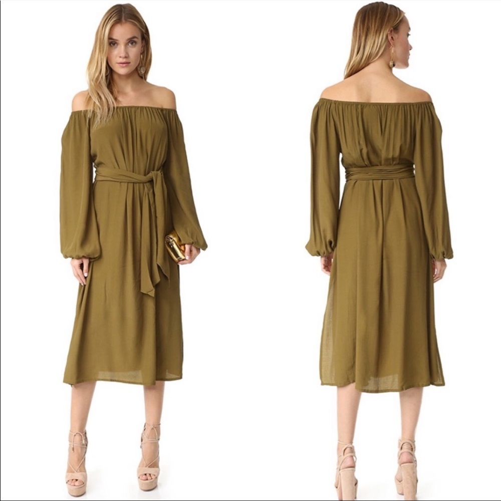5/$25 MLM | Olive Boho Midi Dress